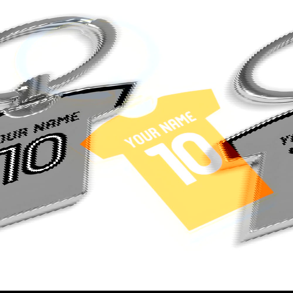 Personalised Wolves Football Shirt Key Ring