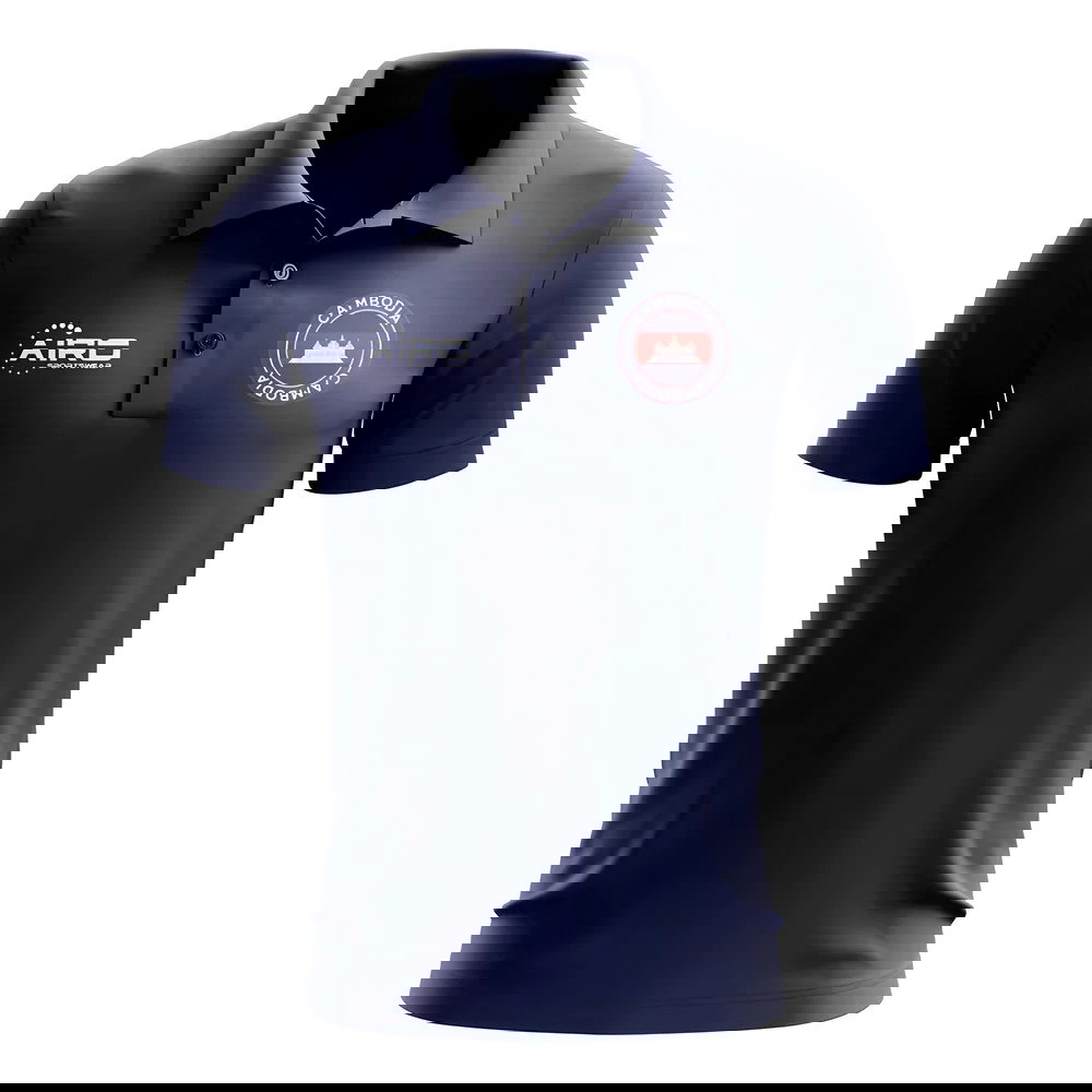 Cambodia Football Polo Shirt (Navy)