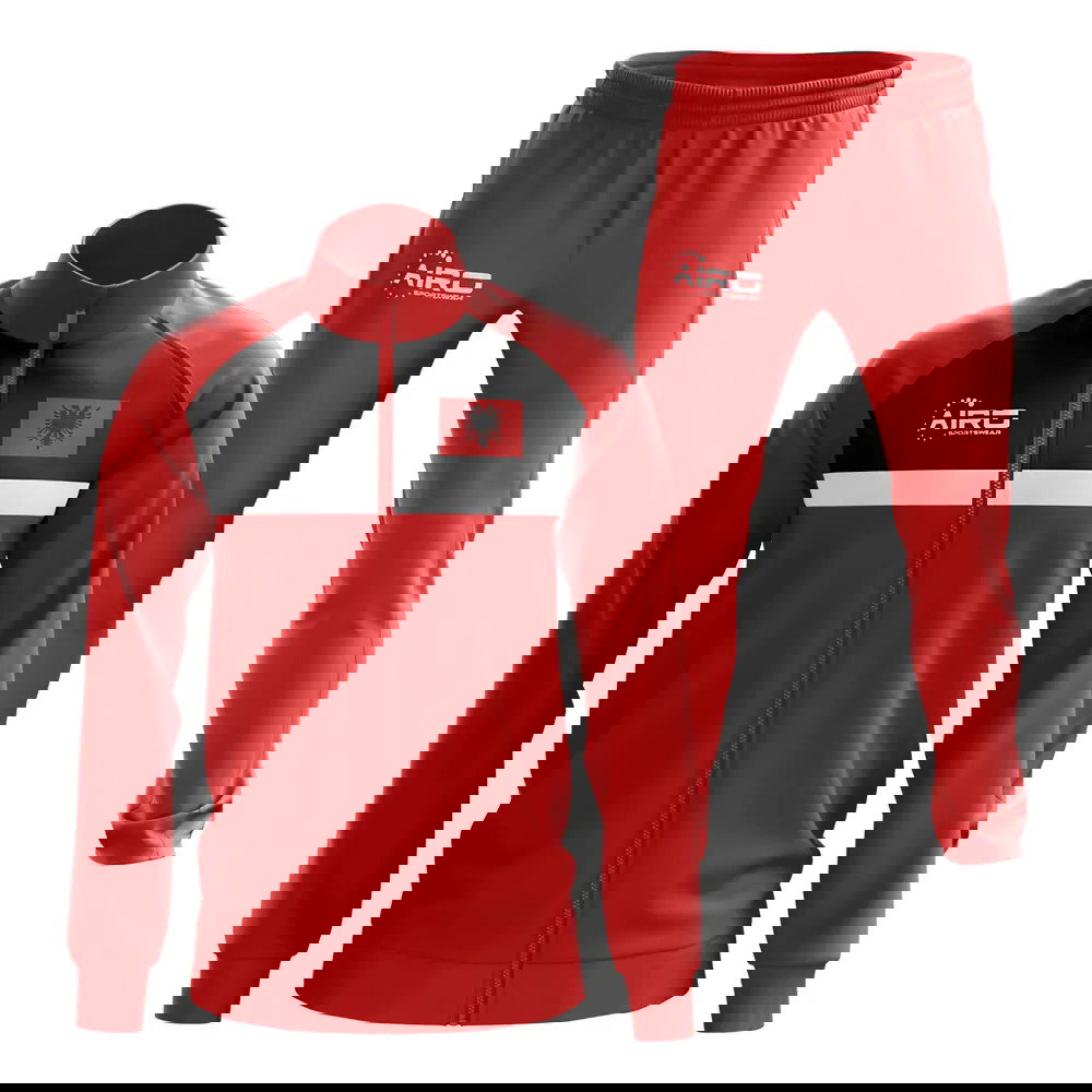 Albania Concept Football Tracksuit (Red)