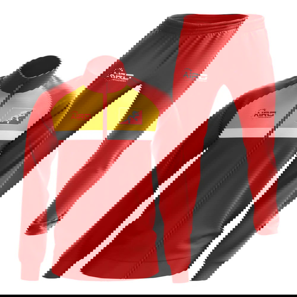 Bhutan Concept Football Tracksuit (Red)