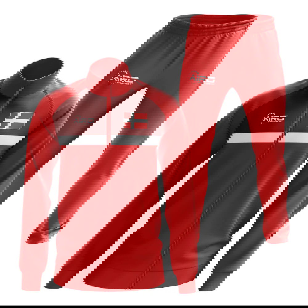 Denmark Concept Football Tracksuit (Red)