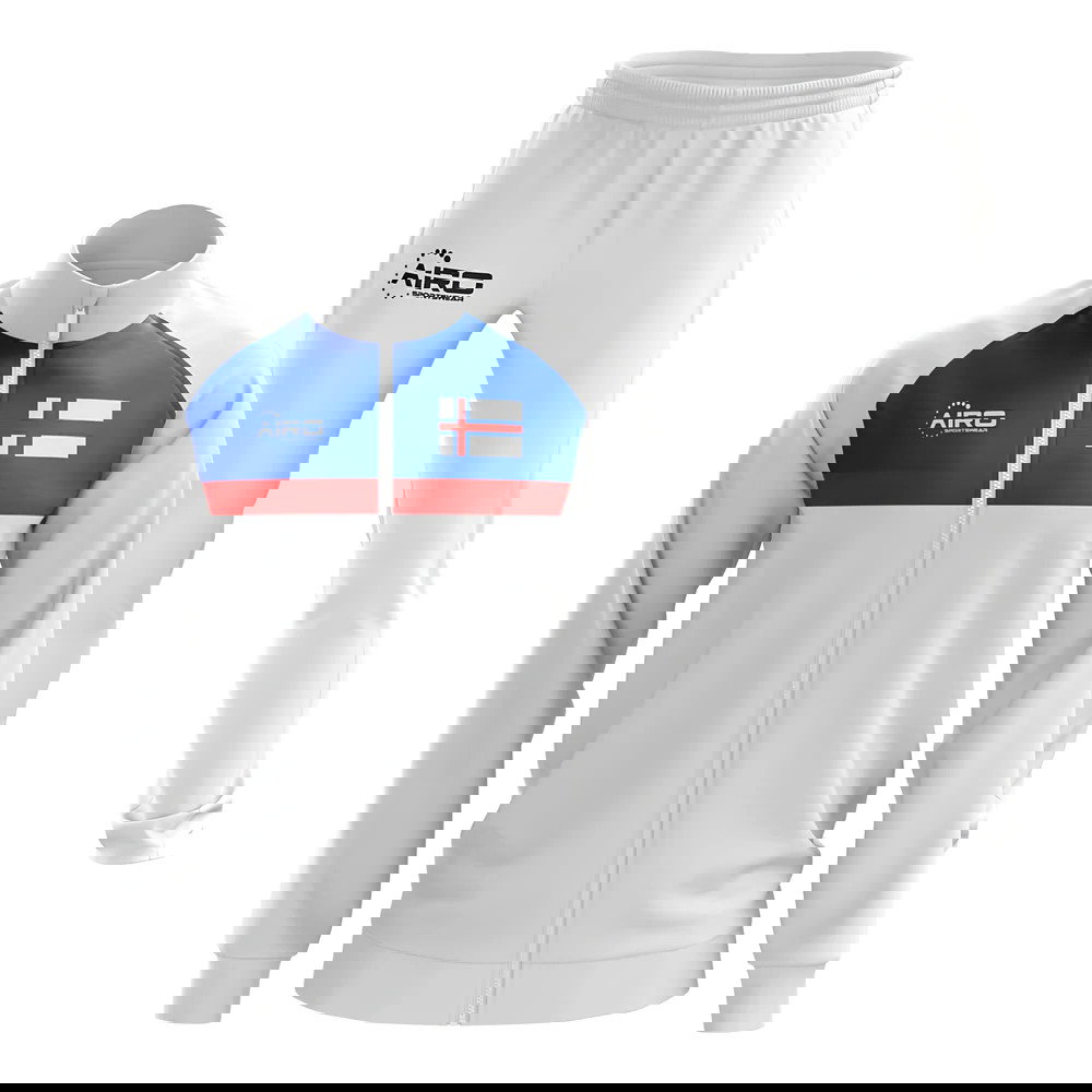 Faroe Islands Concept Football Tracksuit (White)