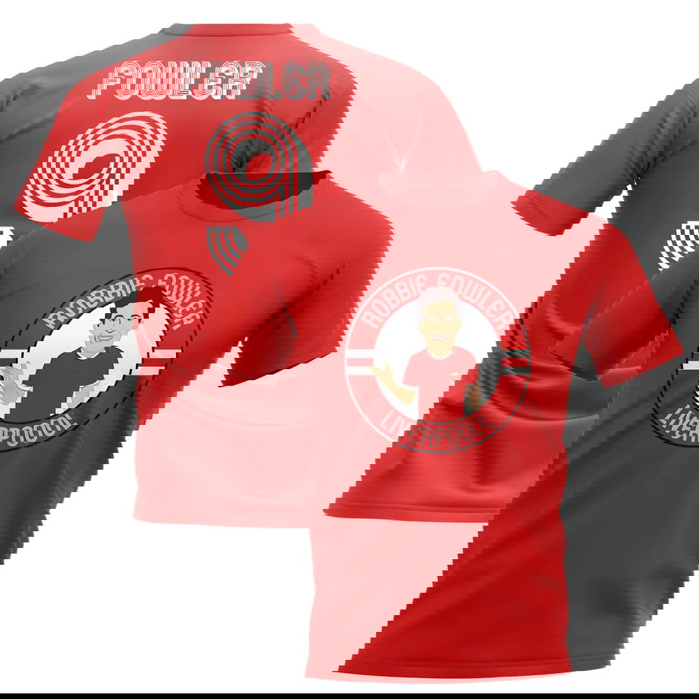 Robbie Fowler Liverpool Illustration T-Shirt (Red)