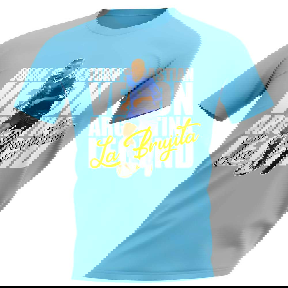 Juan Sebastian Veron Argentina Player T-Shirt (Sky Blue)