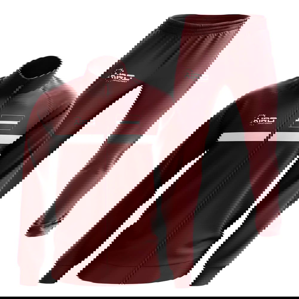 Latvia Concept Football Tracksuit (Maroon)