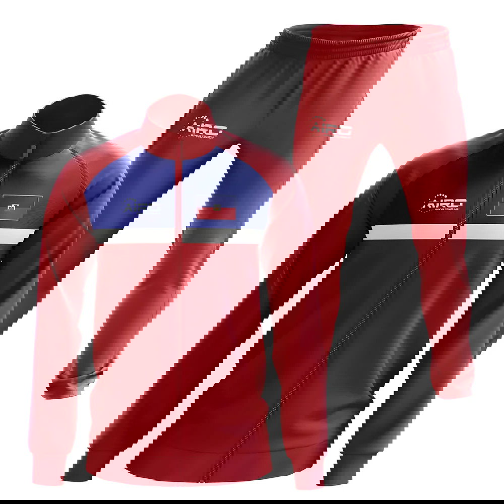 Haiti Concept Football Tracksuit (Red)