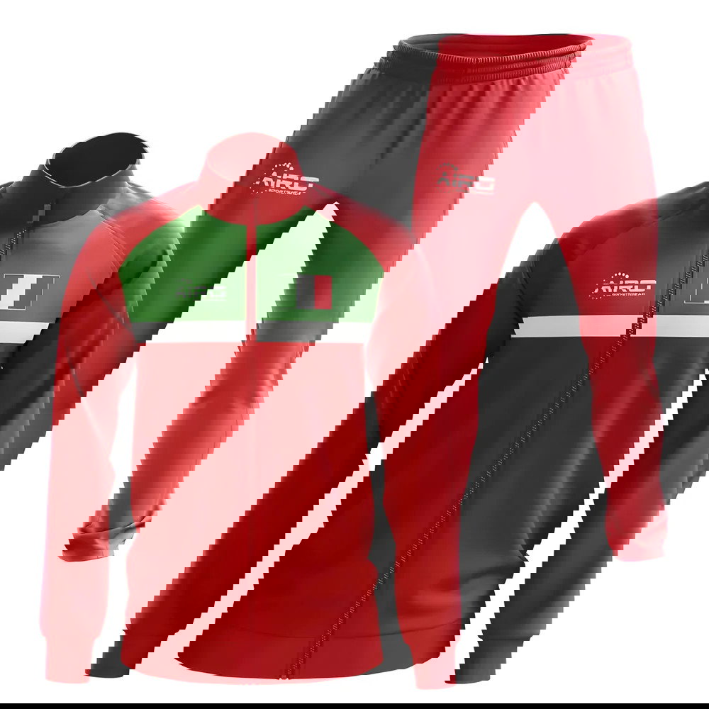 Italy Concept Football Tracksuit (Red)