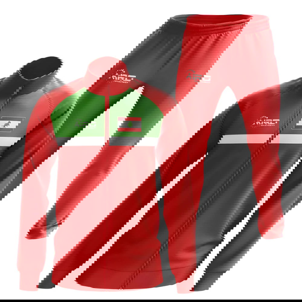 Lebanon Concept Football Tracksuit (Red)