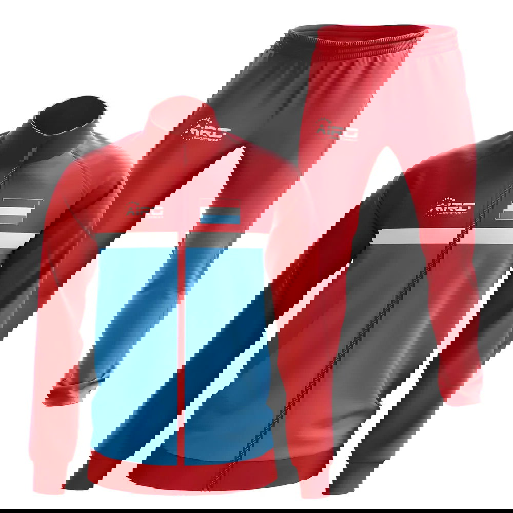 Luxembourg Concept Football Tracksuit (Red)