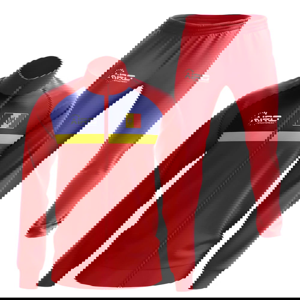 Moldova Concept Football Tracksuit (Red)