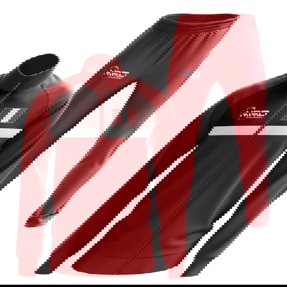 Peru Concept Football Tracksuit (Red)