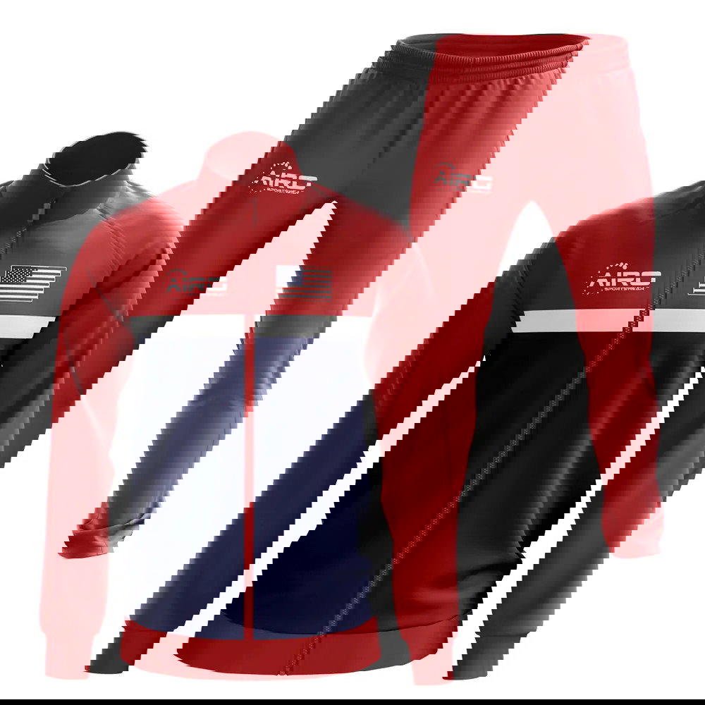 Usa Concept Football Tracksuit (Red)