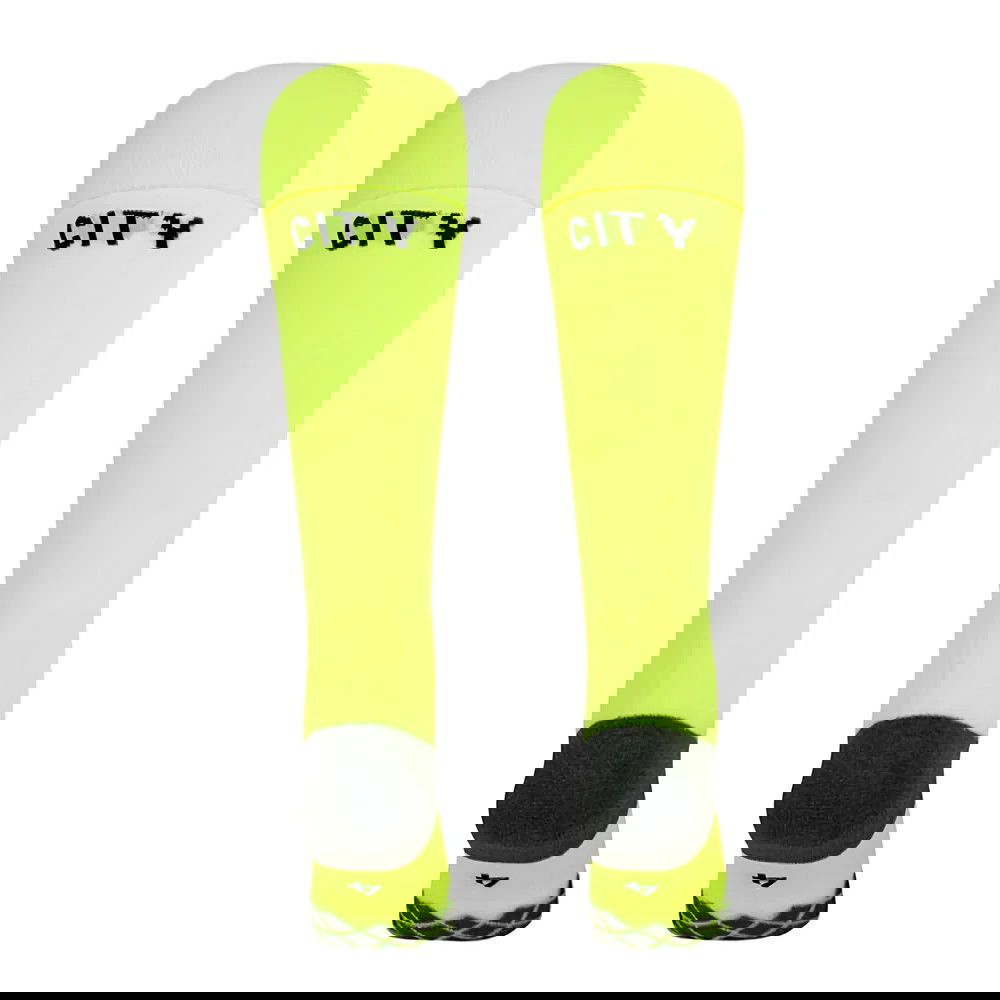 2019-2020 Manchester City Third Football Socks Yellow (Kids)