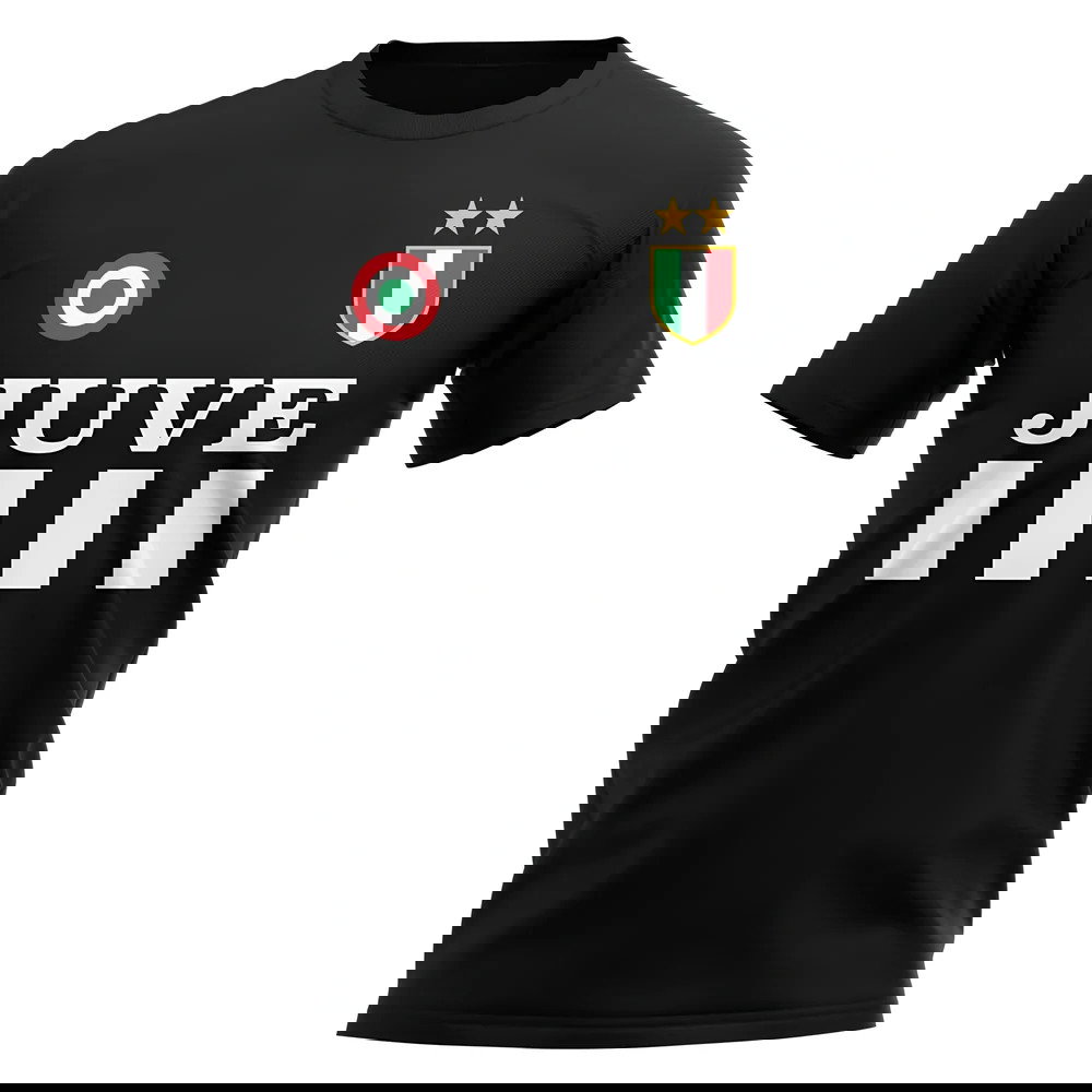 Juventus Vintage Football T-Shirt (Black)