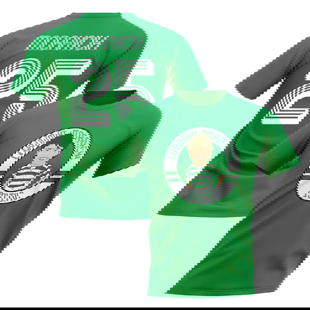 Lubomir Moravcik Celtic Illustration T-Shirt (Green)
