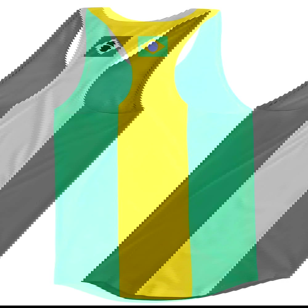 Brazil Flag Running Vest