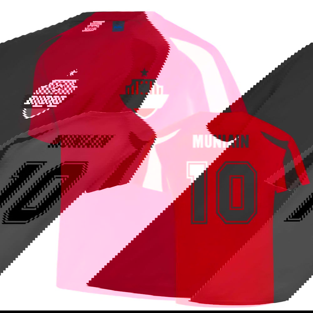 Iker Muniain Bilbao Sports Training Jersey (Red-Black).