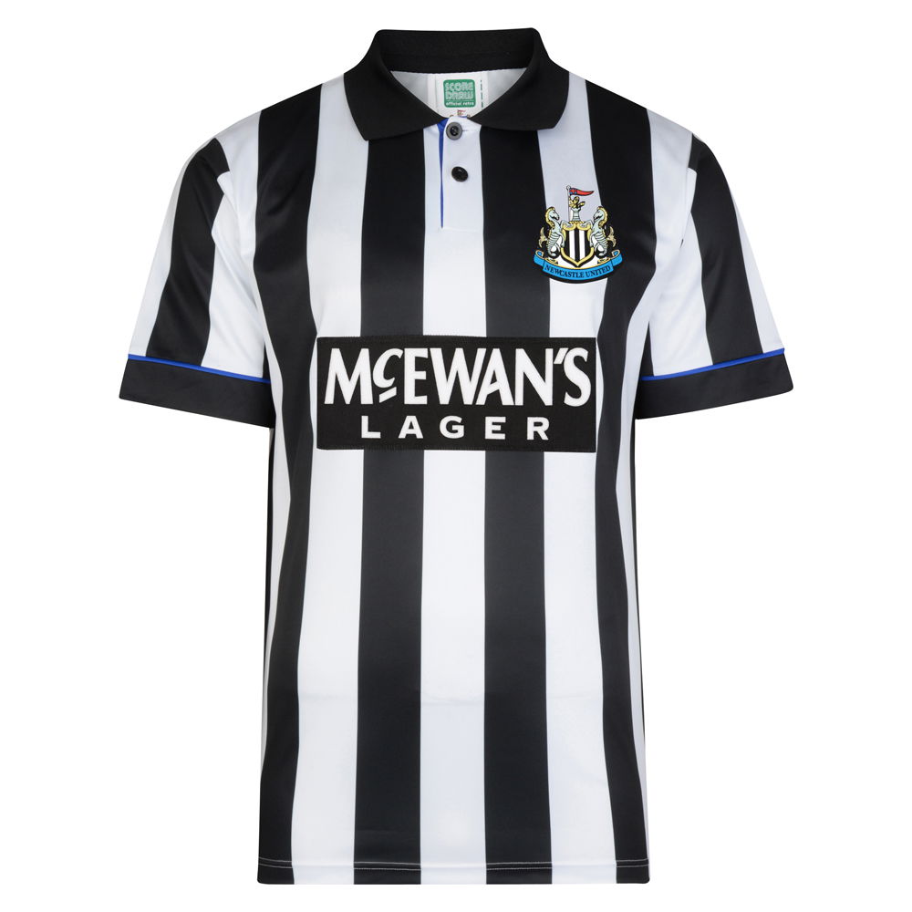 Score Draw Newcastle United 1995 Retro Football Shirt (Batty 4)