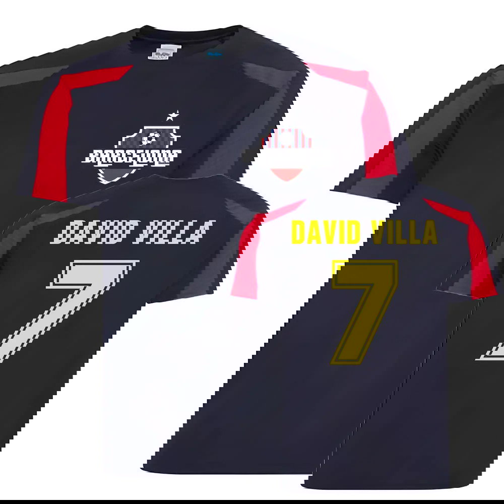 David Villa Barcelona Sports Training Jersey (Navy)