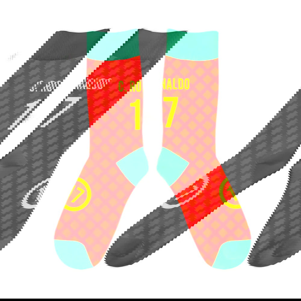 Portugal 2004 C.Ronaldo 17 Retro Football Socks