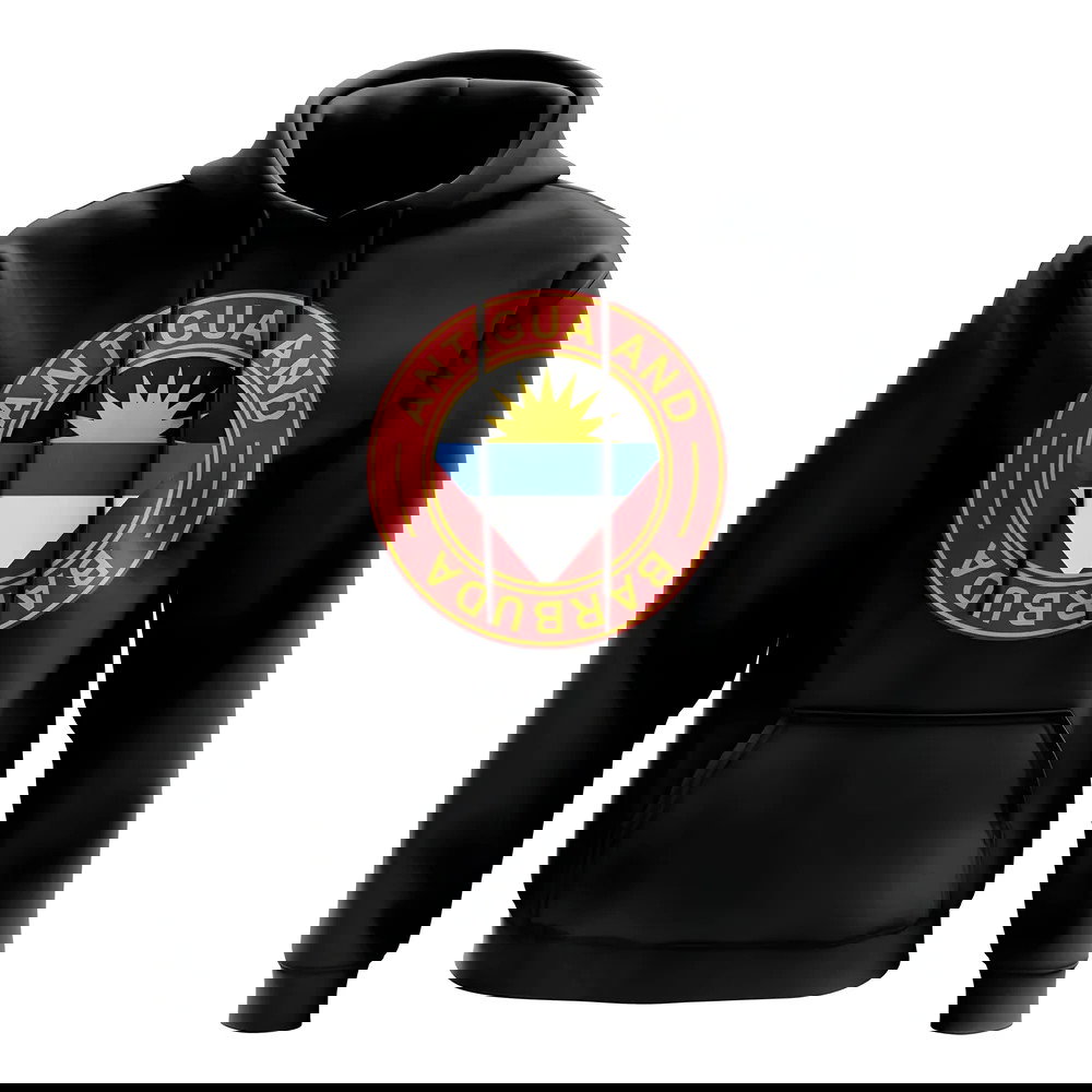 Antigua and Barbuda Football Badge Hoodie (Black)