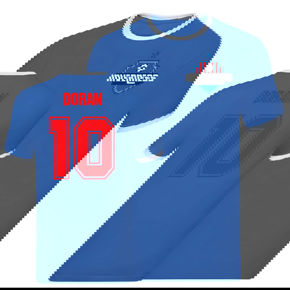 Aaron Doran Inverness Caledonian Thistle Ringer Tee (Blue)