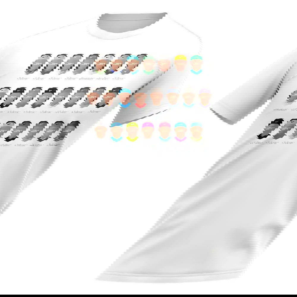 Rafa Nadal Grand Slam Champion T-Shirt (White)