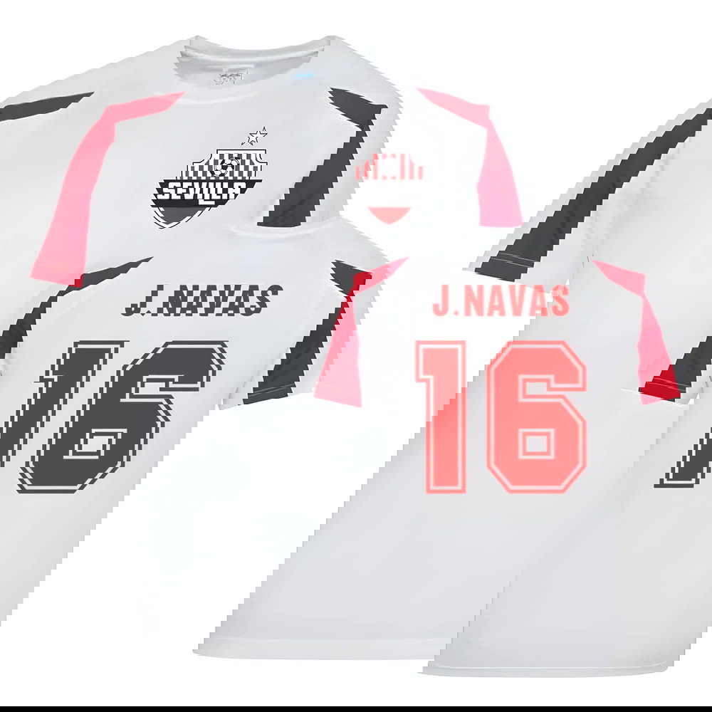 Jesus Navas Sevilla Sports Training Jersey (White).