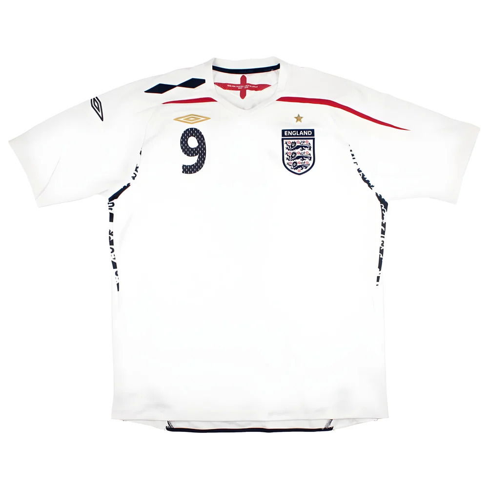 England 2007-09 Home Shirt (Rooney #9) (Excellent)