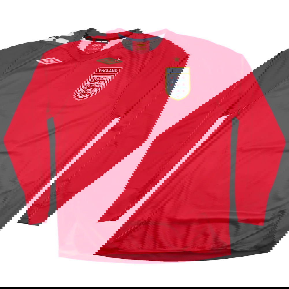 England 2006-08 Away Shirt (L/S) (L) (Very Good) (DOWNING 20)