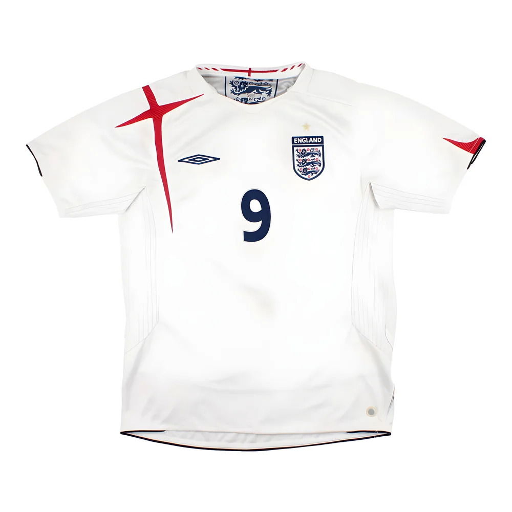 England 2005-07 Home Shirt (Rooney #9) (Very Good)