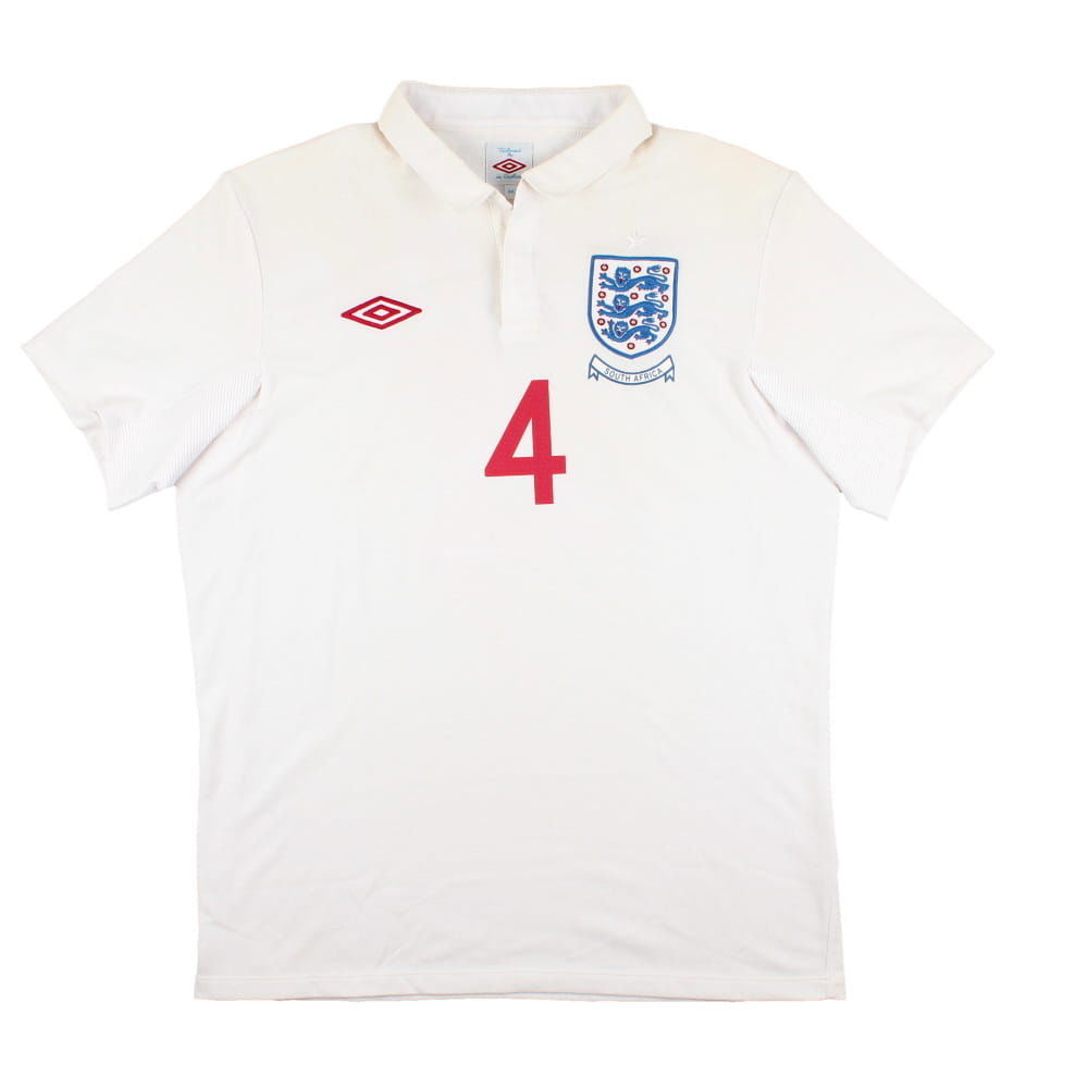 England 2009-10 Home Shirt (M) Gerrard #4 (Good)