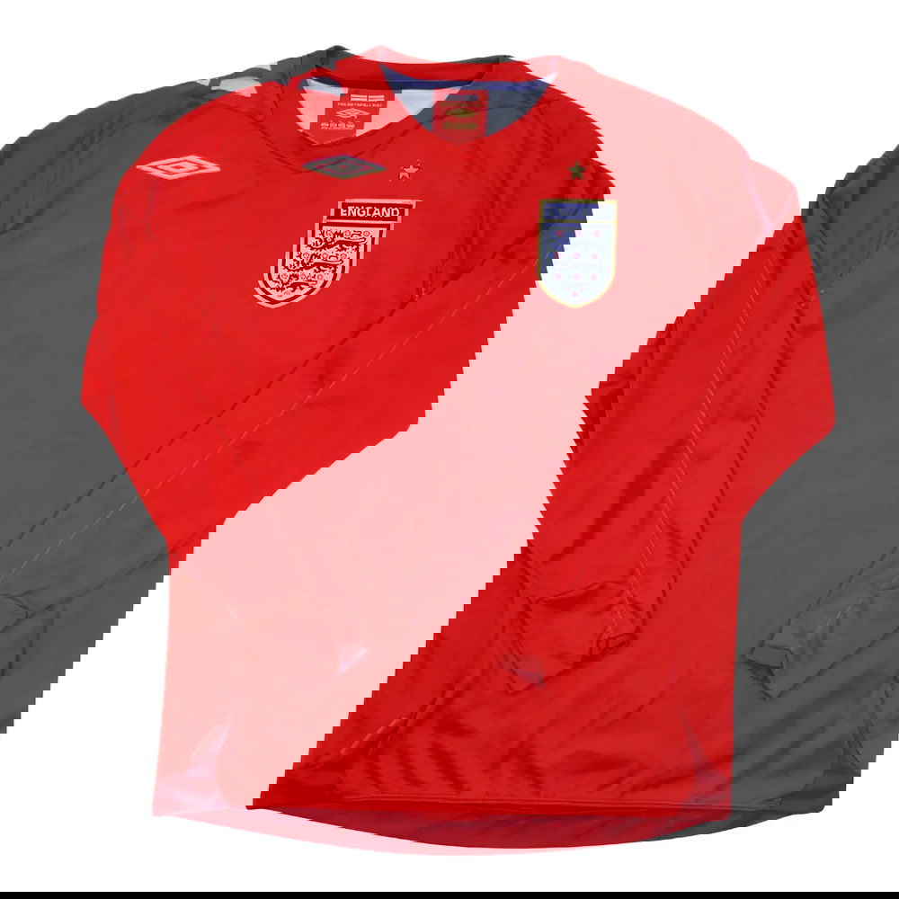 England 2006-08 Long Sleeve Away Shirt (Excellent) (LAMPARD 8)