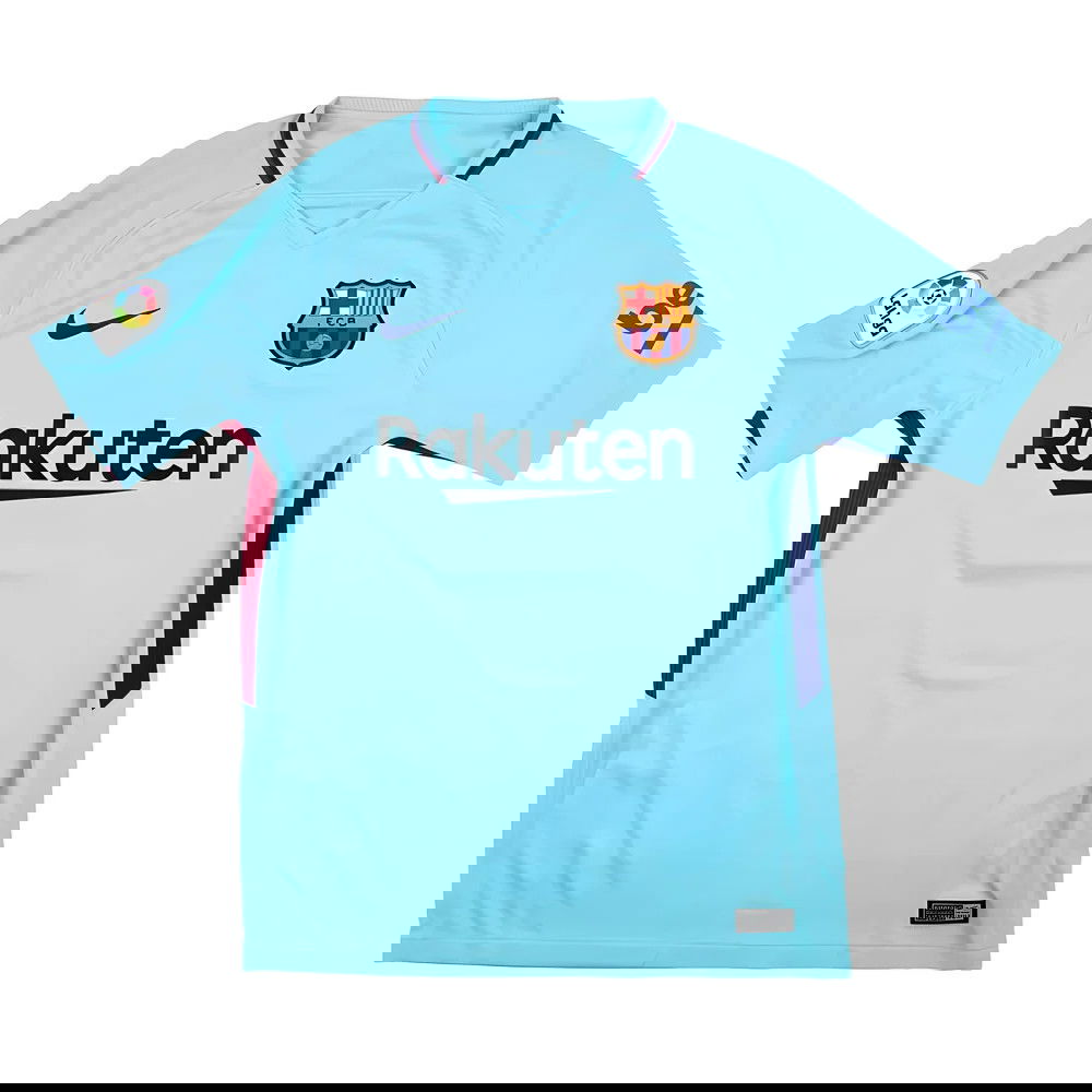 Barcelona 2017-18 Away Shirt (Pique #3) (M) (BNWT)