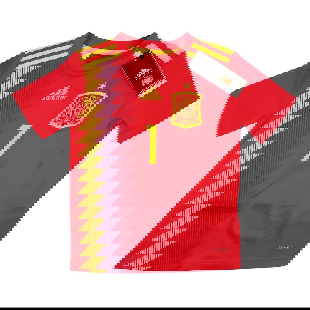 Spain 2018-20 Home Shirt (XSB) Casillas #1 (Mint)