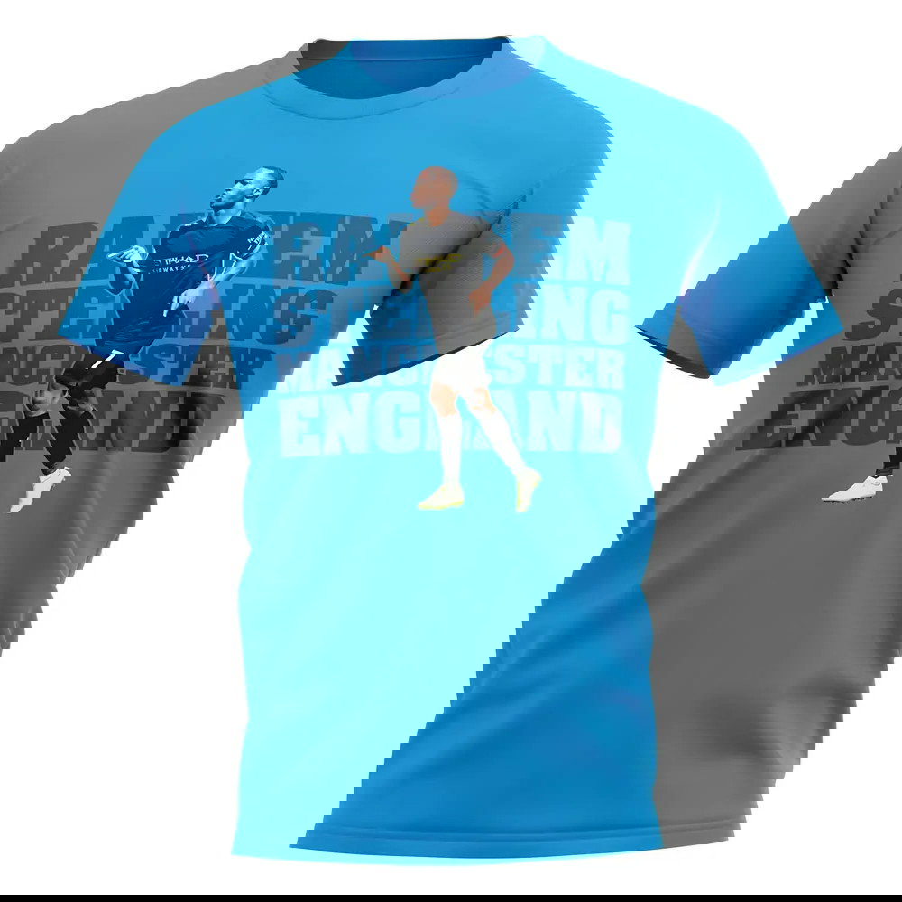 Raheem Sterling Man City Player T-Shirt (Blue)