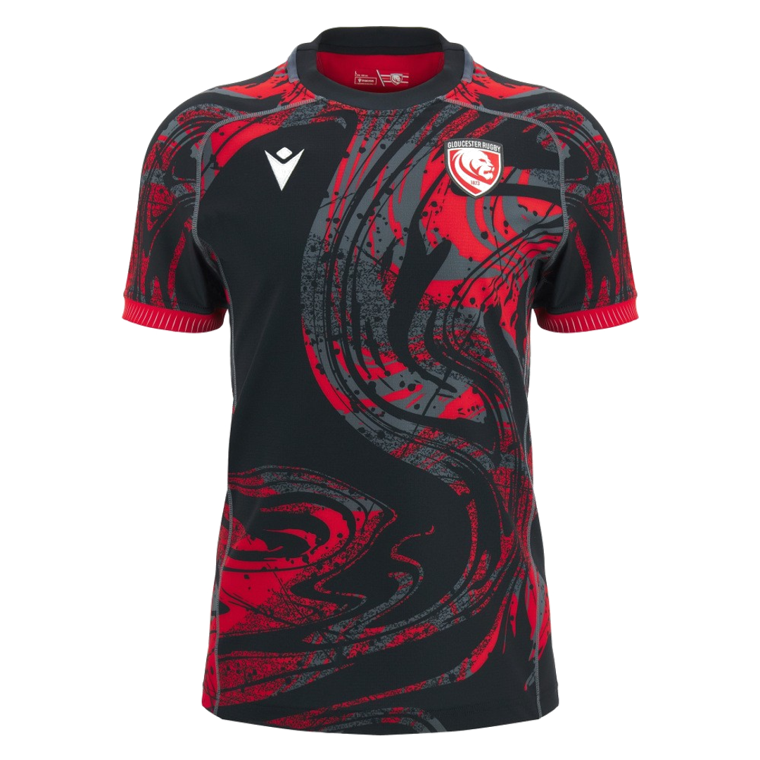 2026-2027 Gloucester Rugby Training Shirt (Black) (Your Name)