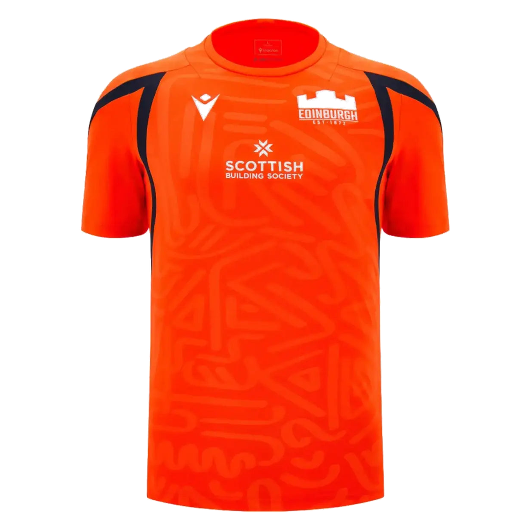2026-2027 Edinburgh Rugby Poly Training Shirt (Orange) (Your Name)