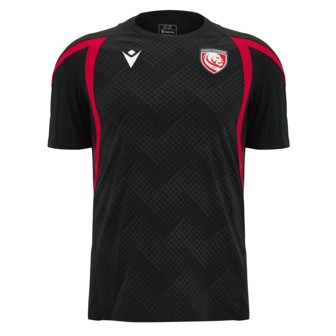 2026-2027 Gloucester Rugby Poly Training Shirt (Black) (Your Name)