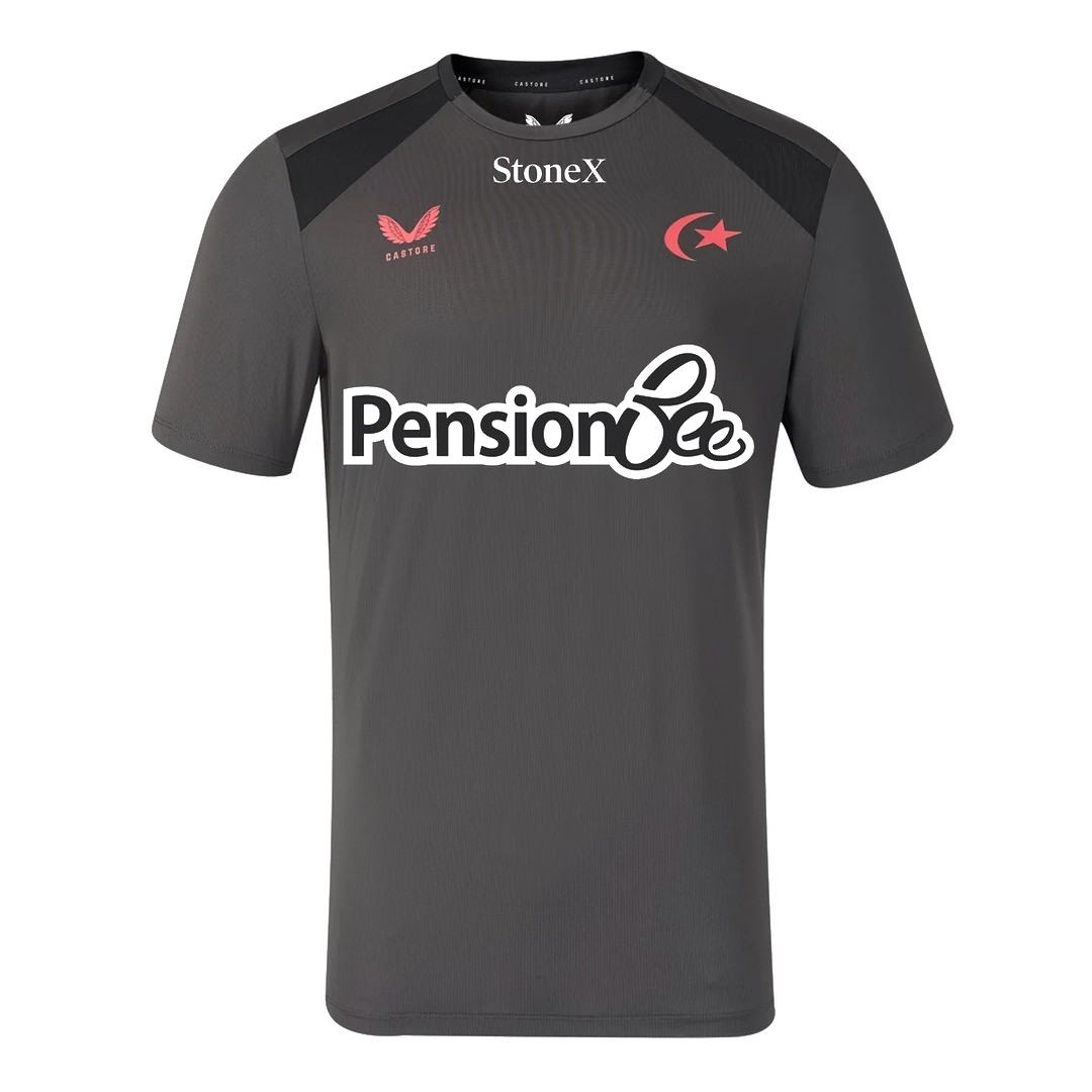 2026-2027 Saracens Rugby Training Shirt (Grey) (Your Name)
