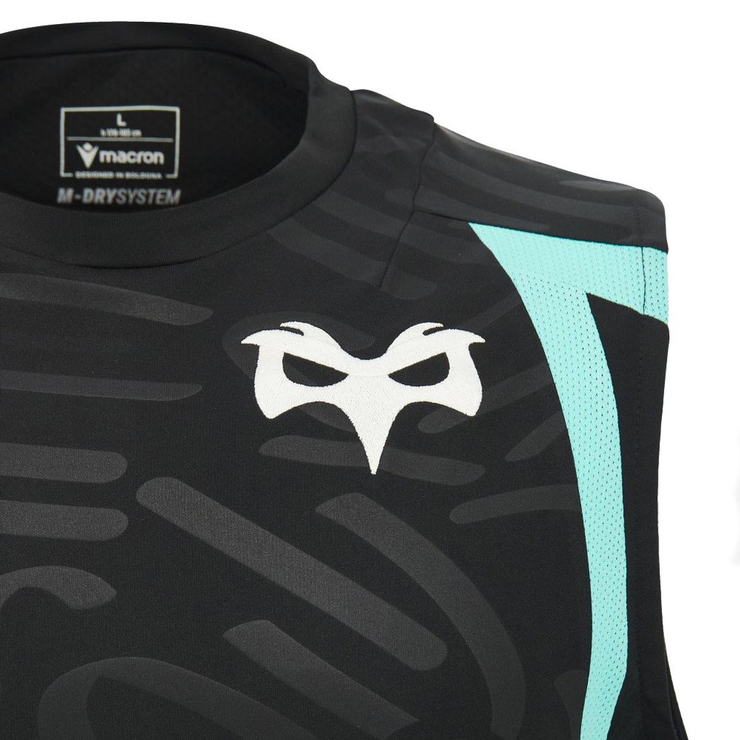 2026-2027 Ospreys Rugby Poly Sleeveless Training Shirt (Black)