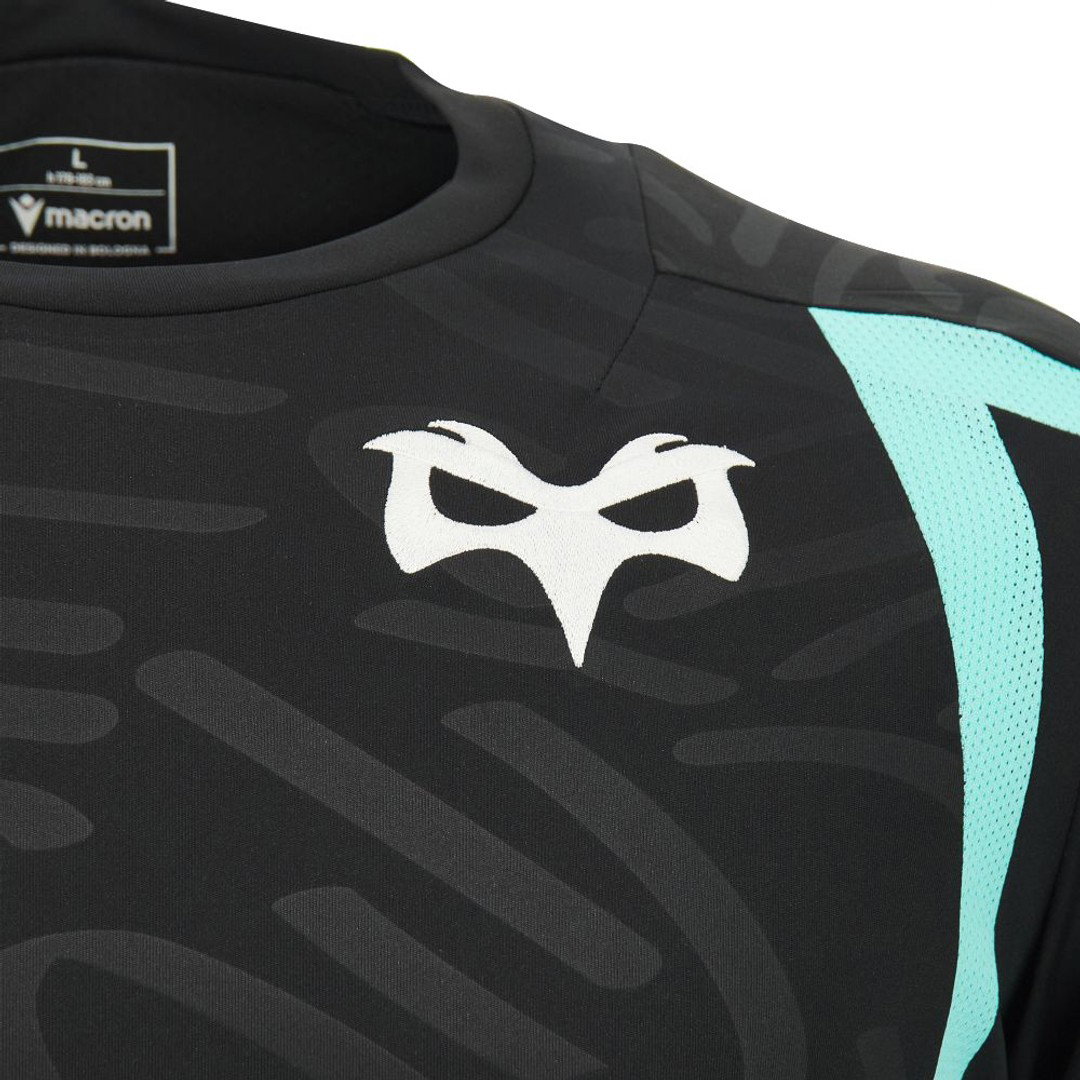 2026-2027 Ospreys Rugby Poly Training Shirt (Black) - Kids