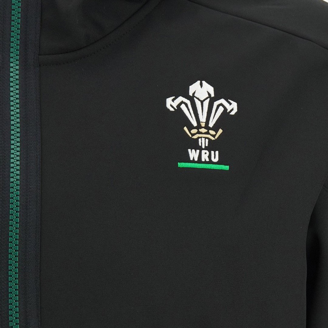 2026-2027 Wales WRU Travel Softshell Jacket (Black) - Kids