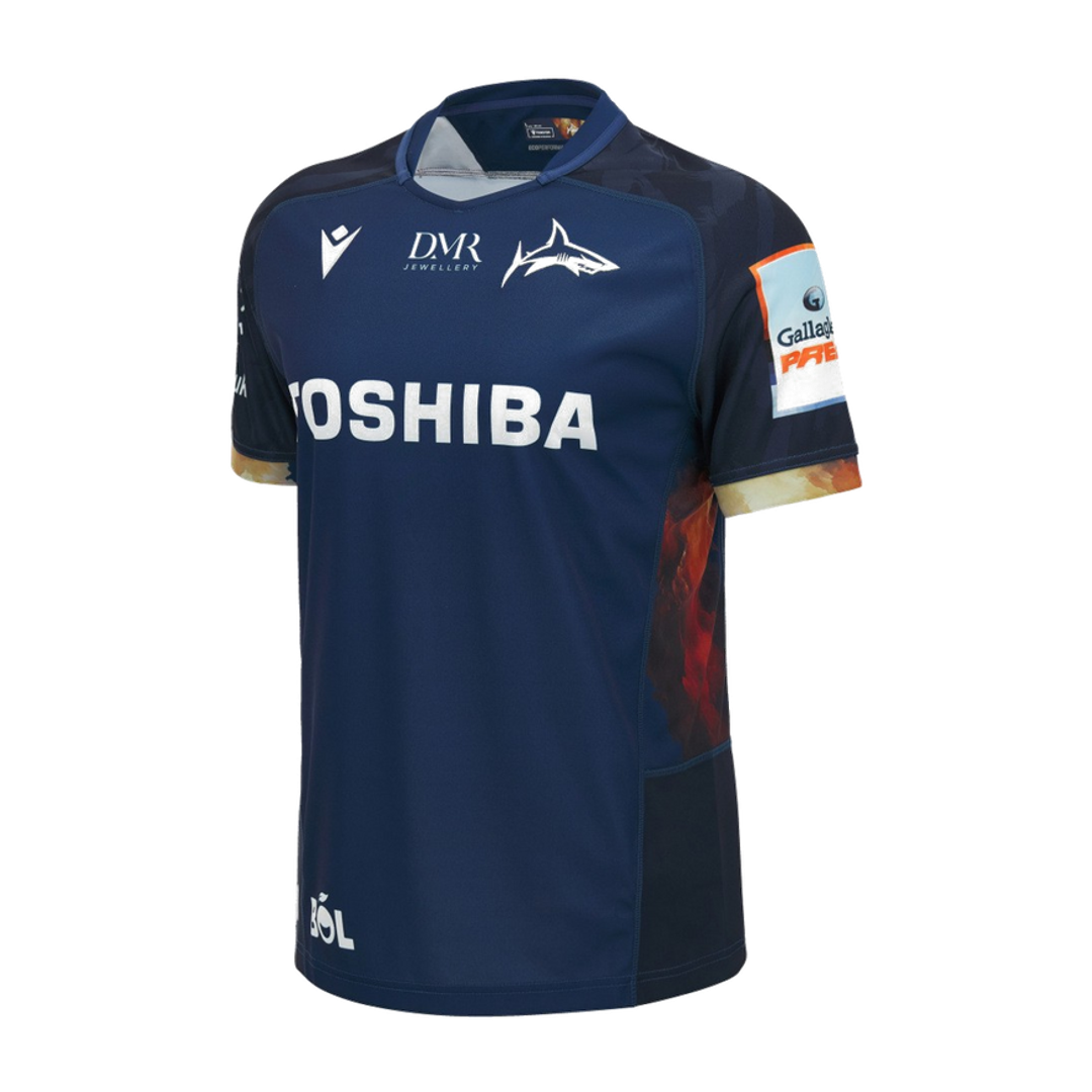 2026-2027 Sale Sharks Poly Home Rugby Shirt (Kids) (Your Name)