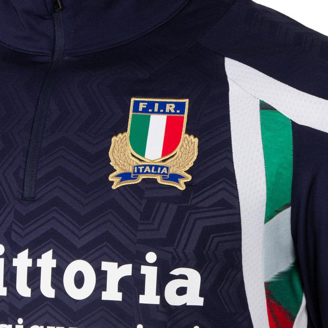 2026-2027 Italy Rugby Training 1/4 Zip (Navy)