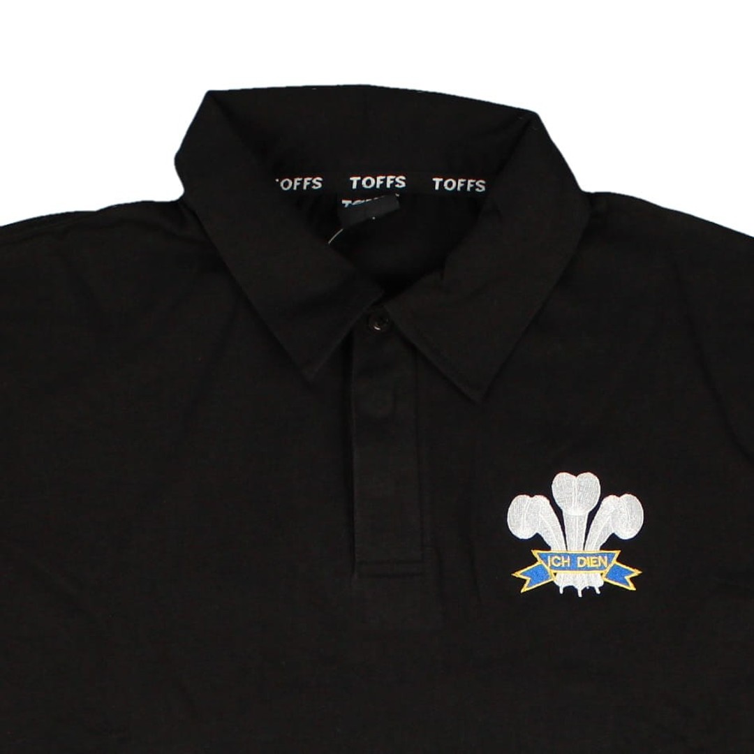 Wales 1881 Vintage Long Sleeve Rugby Shirt (Black Collar)