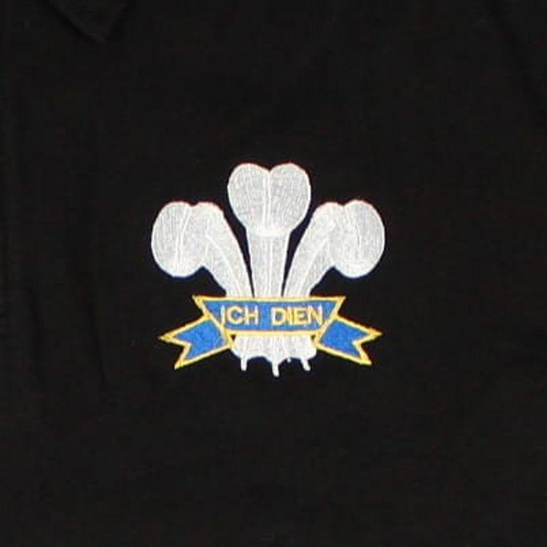 Wales 1881 Vintage Long Sleeve Rugby Shirt (Black Collar)
