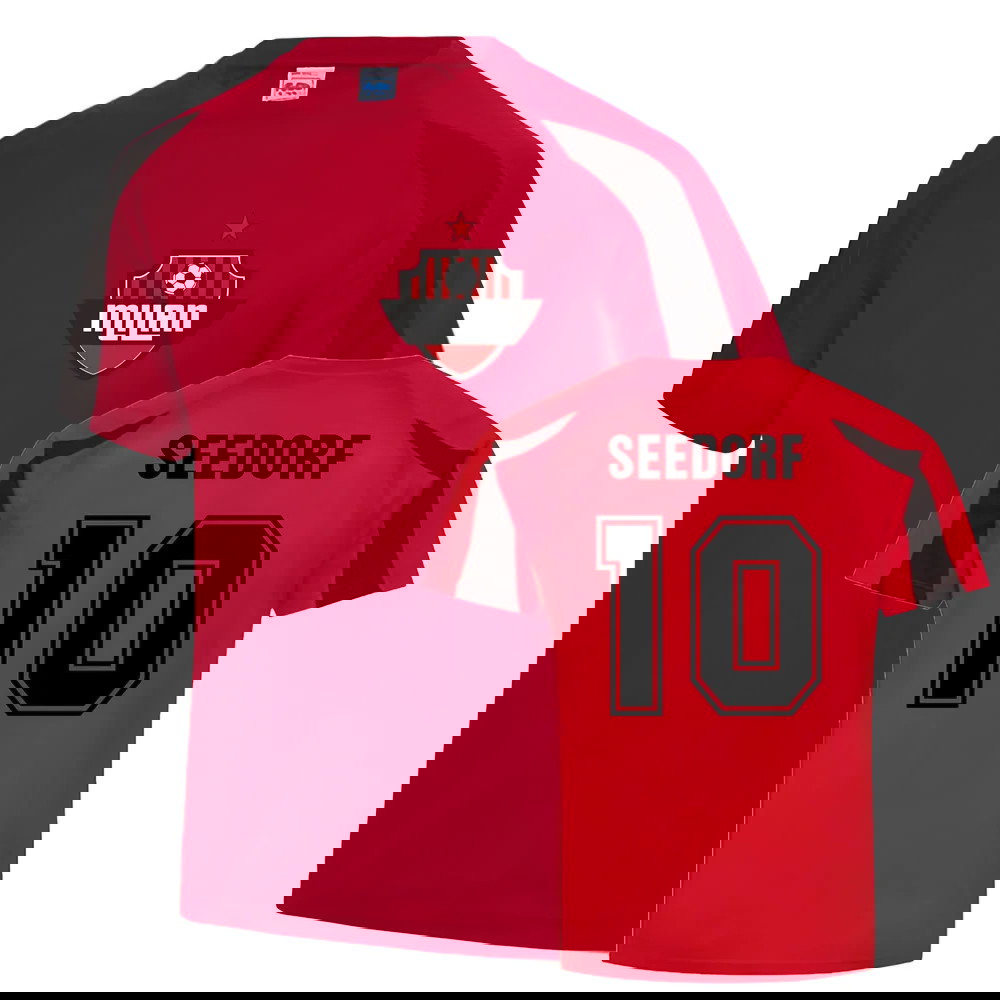 Clarence Seedorf Milan Sports Training Jersey (Red)