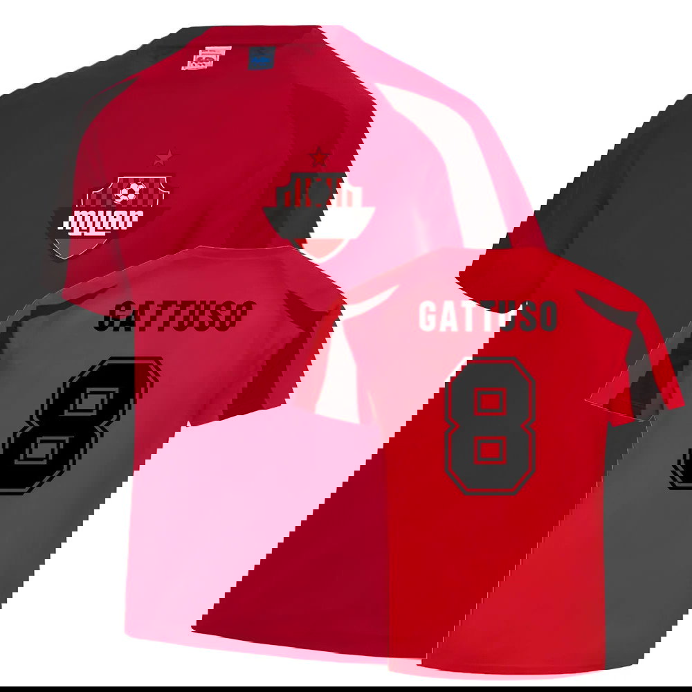 Gennaro Gattuso Milan Sports Training Jersey (Red)