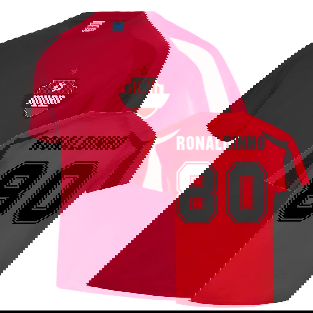 Ronaldinho Milan Sports Training Jersey (Red)